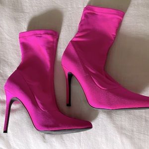 Forever 21 hot pink booties